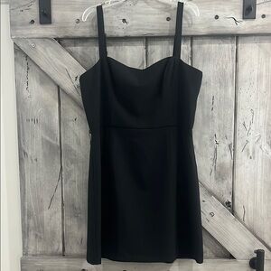 French Connection Black Sheath Dress Sweetheart Neckline